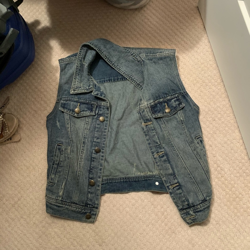 Free people jean vest